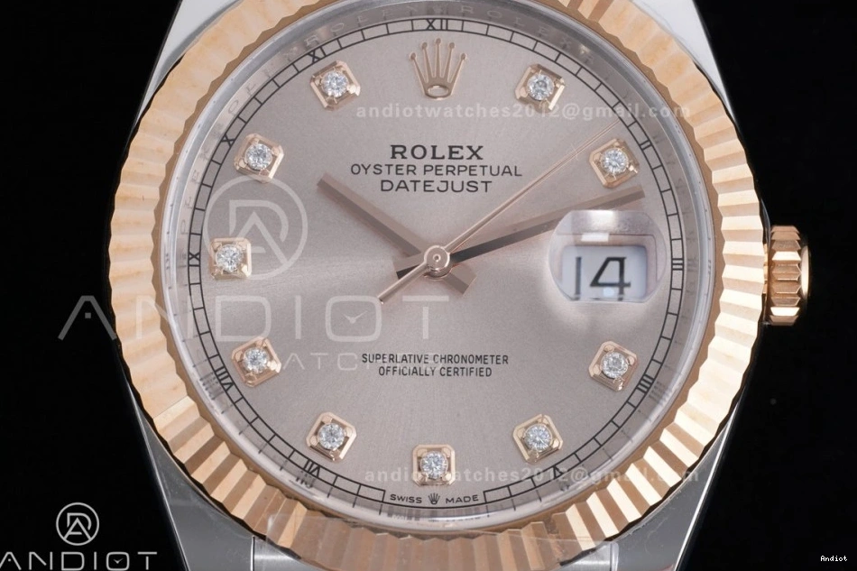 126331 Best SH3235 RG Jubilee Diamonds 1:1 SS DateJust Steel 41 on Dial Bracelet RG Edition Clean 904L 0325